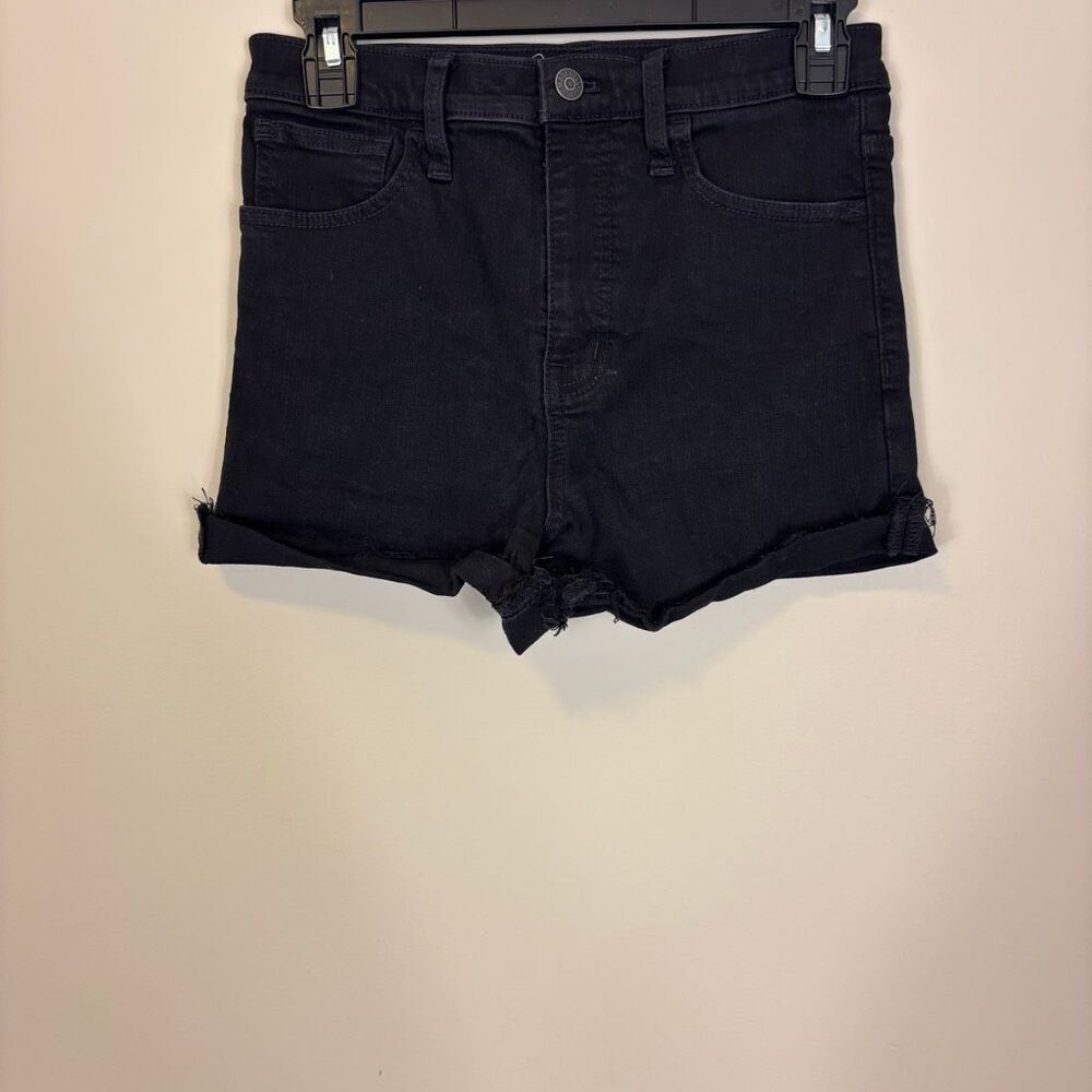 Madewell Black Hi Rise Cuffed Denim Jean Shorts Size 25